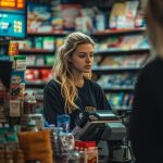 ai generated, woman, convenience store